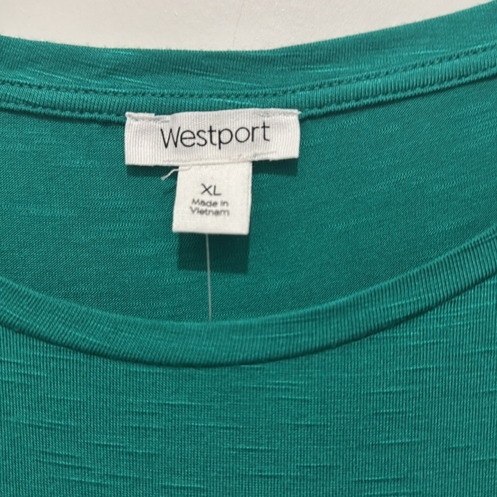 Women’s Westport teal green ruffle sleeve top - XL - NWT - Picture 3 of 4